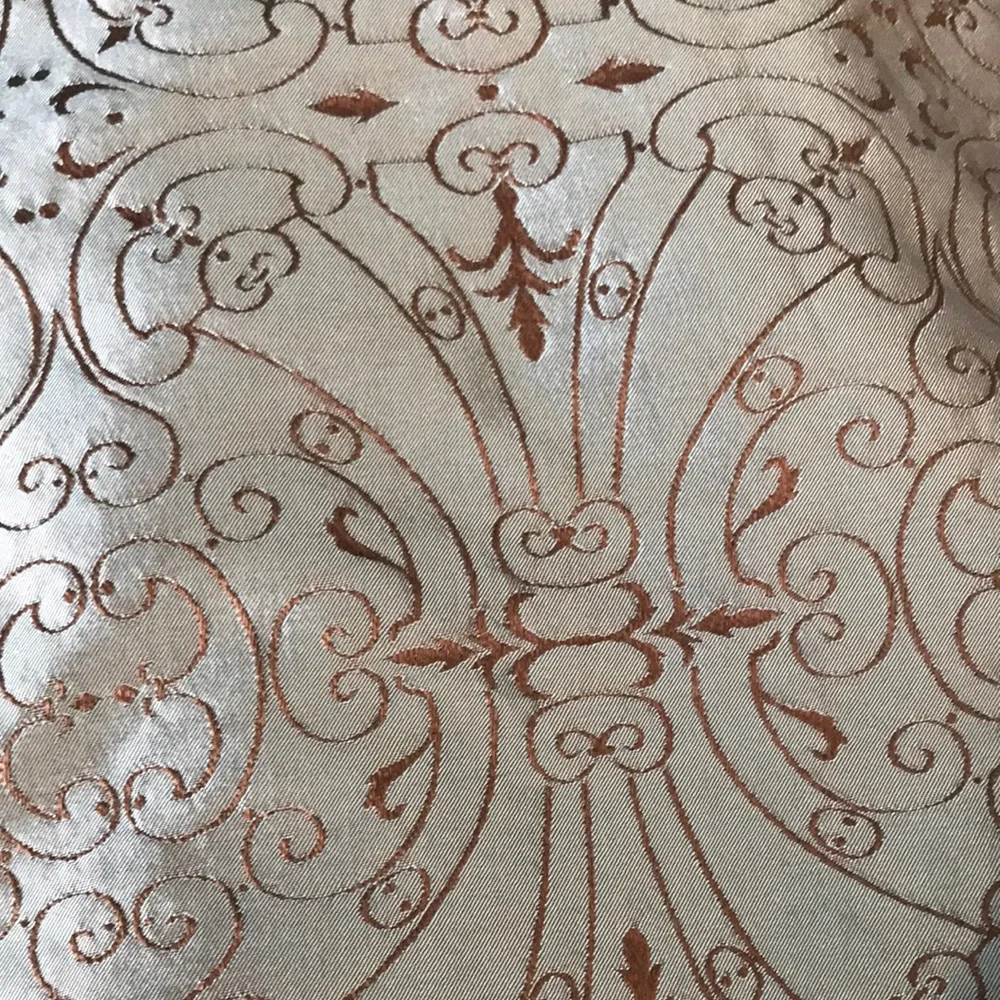 Brown and Blue Patterned shower curtain